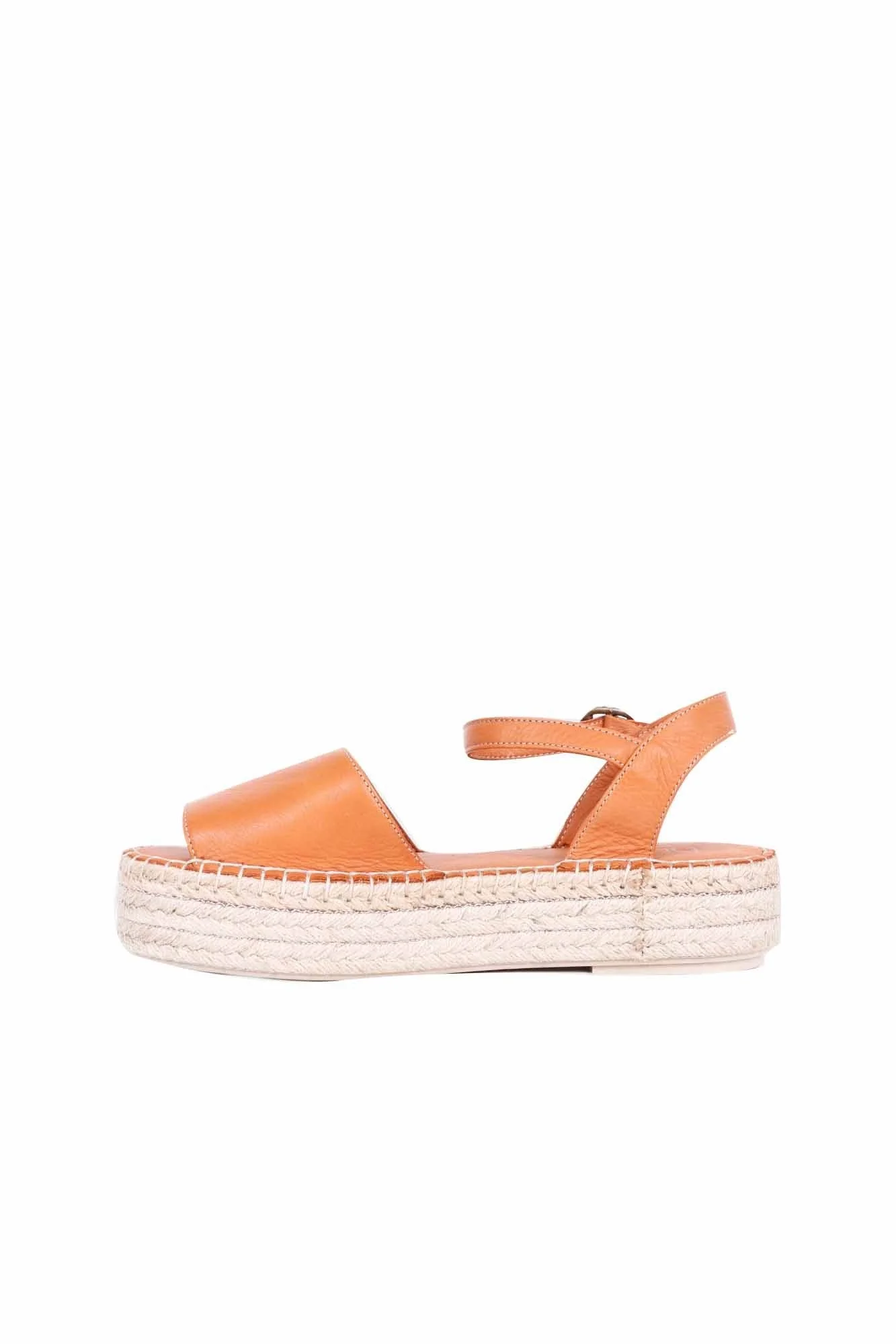 Taba Deri Kadın Espadril Sandalet