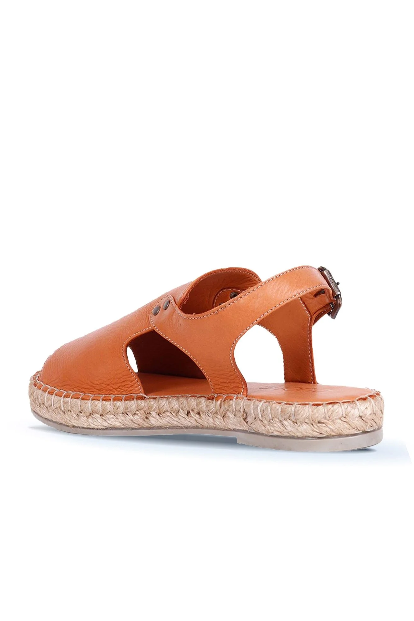 Taba Deri Kadın Espadril Sandalet