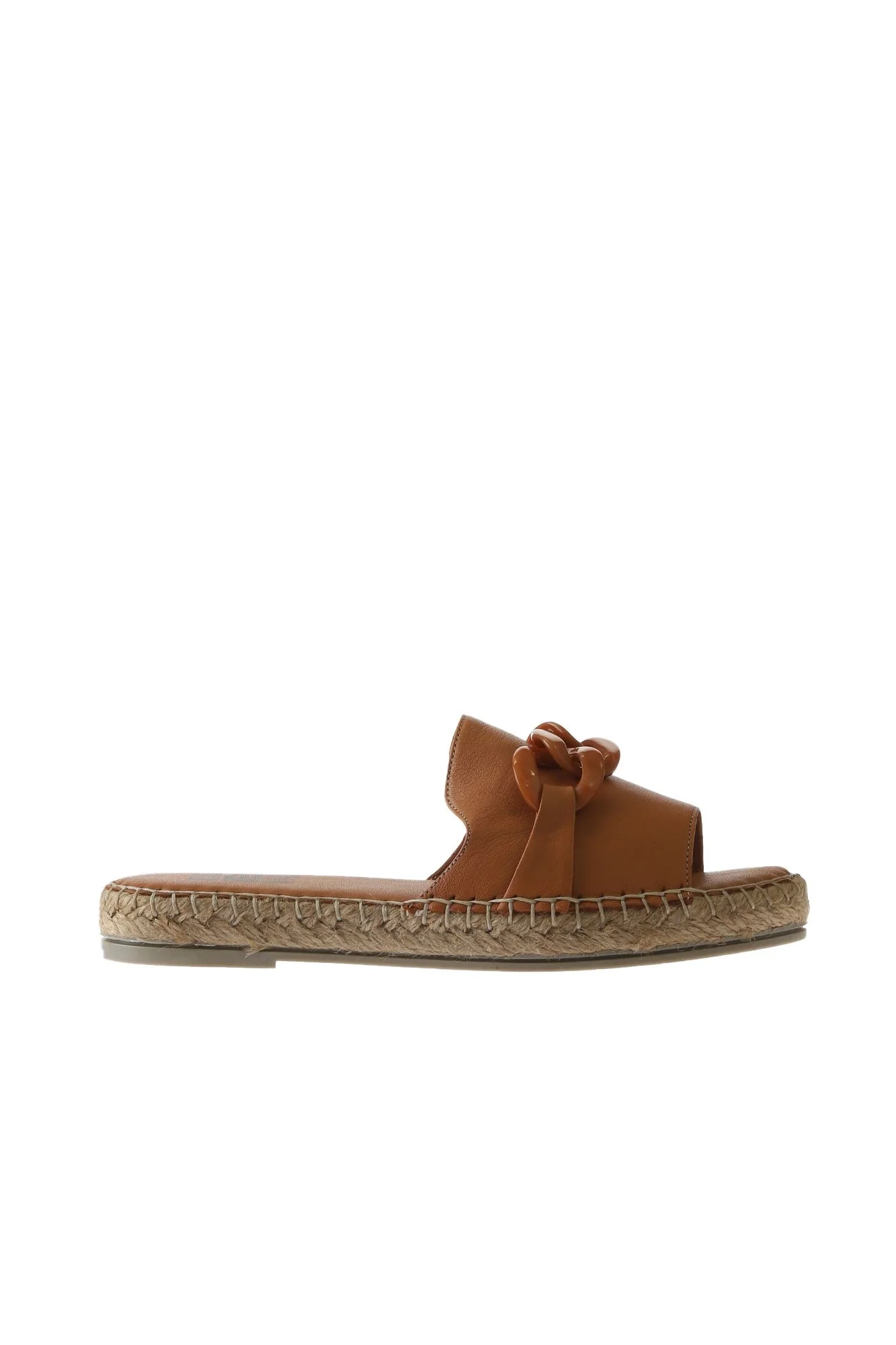 Taba Deri Kadın Espadril Terlik