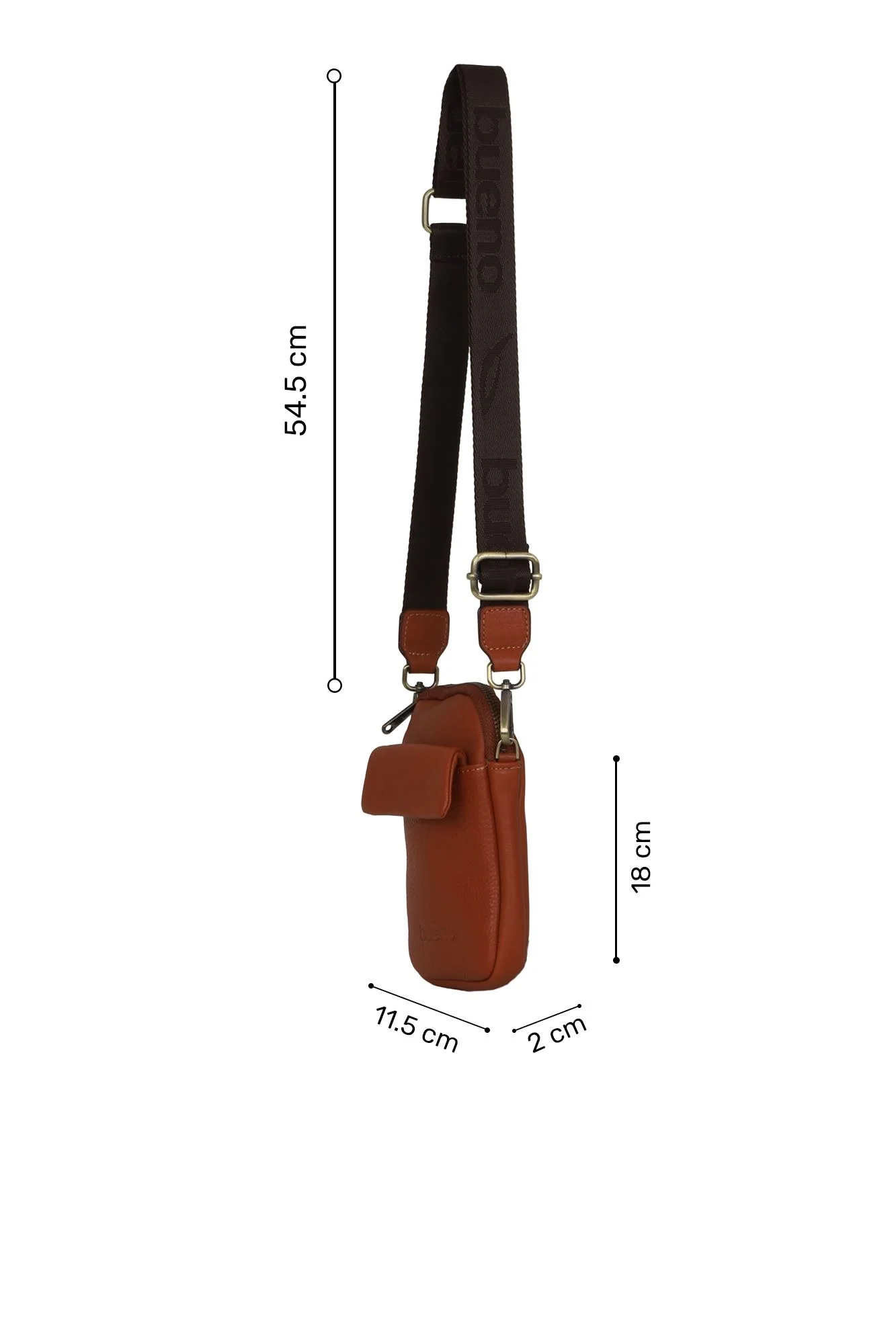 Taba Koyu Deri Unisex Telefon Çantası