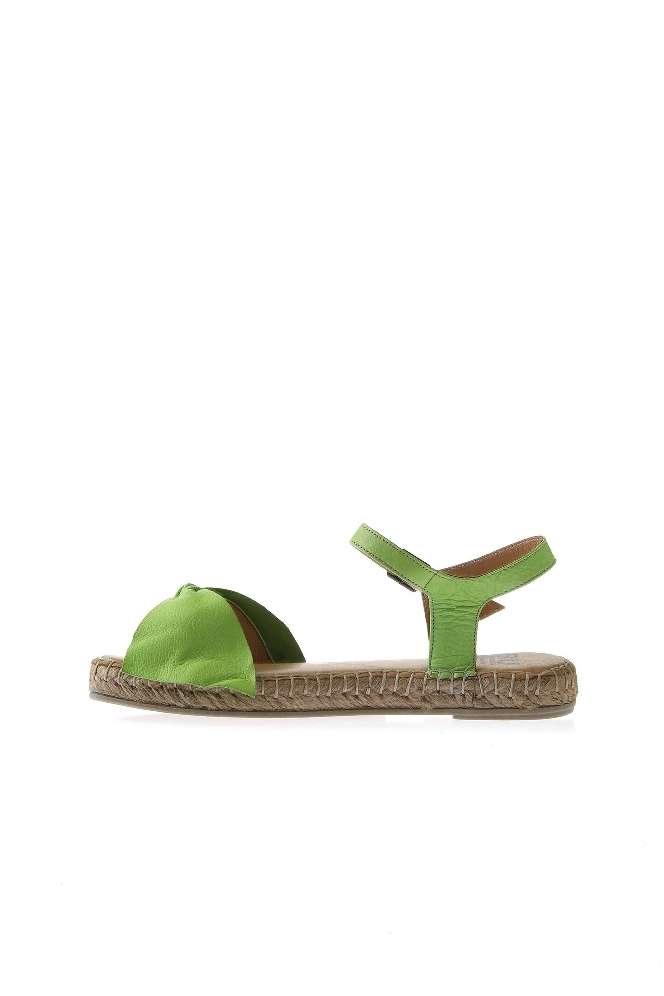 Yeşil Deri Kadın Espadril Sandalet