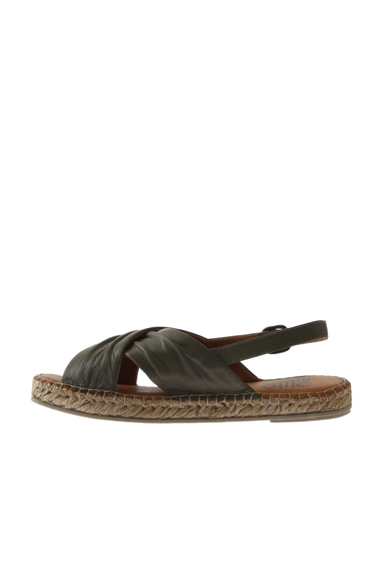 Yeşil Deri Kadın Espadril Sandalet