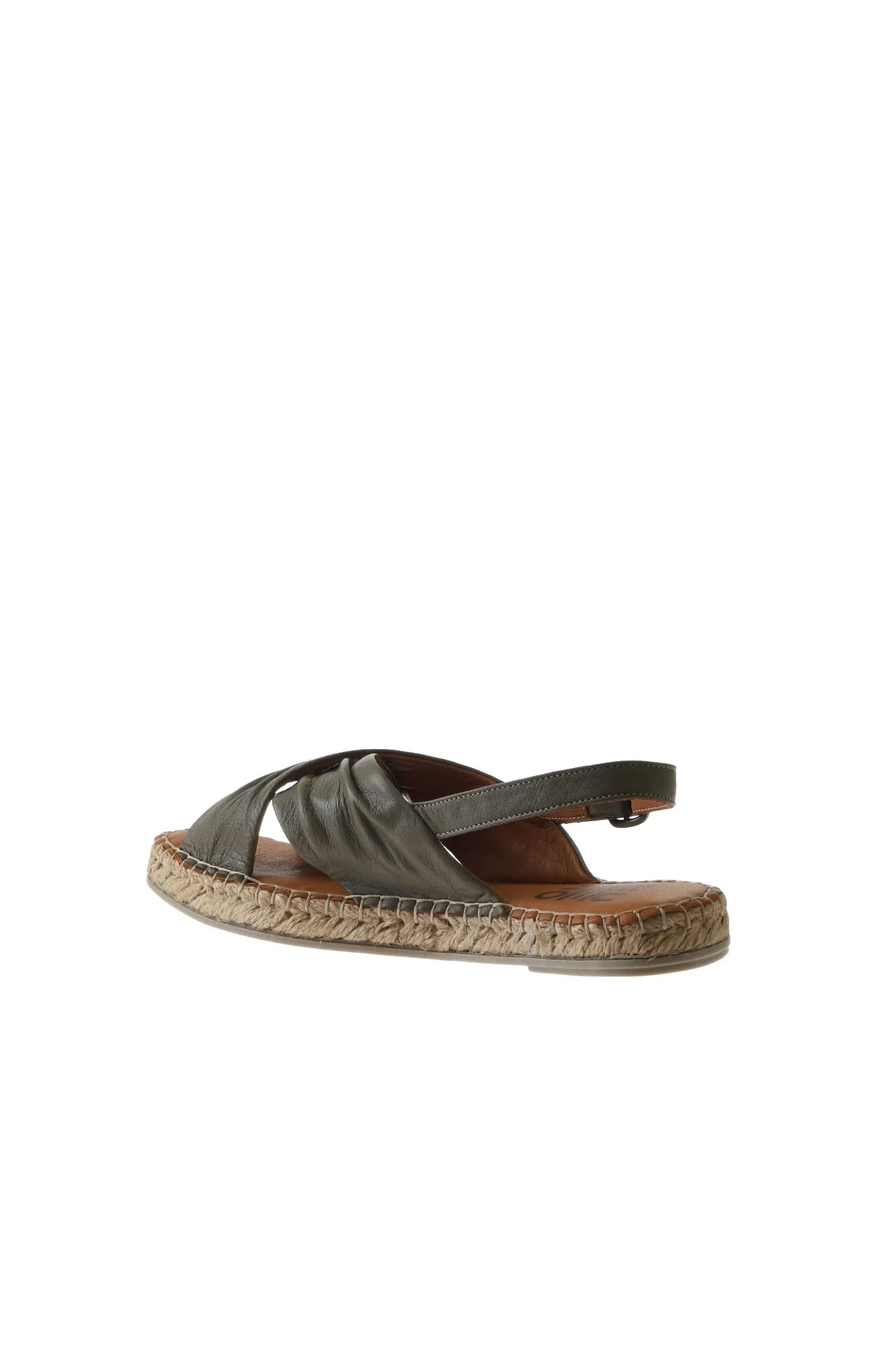 Yeşil Deri Kadın Espadril Sandalet