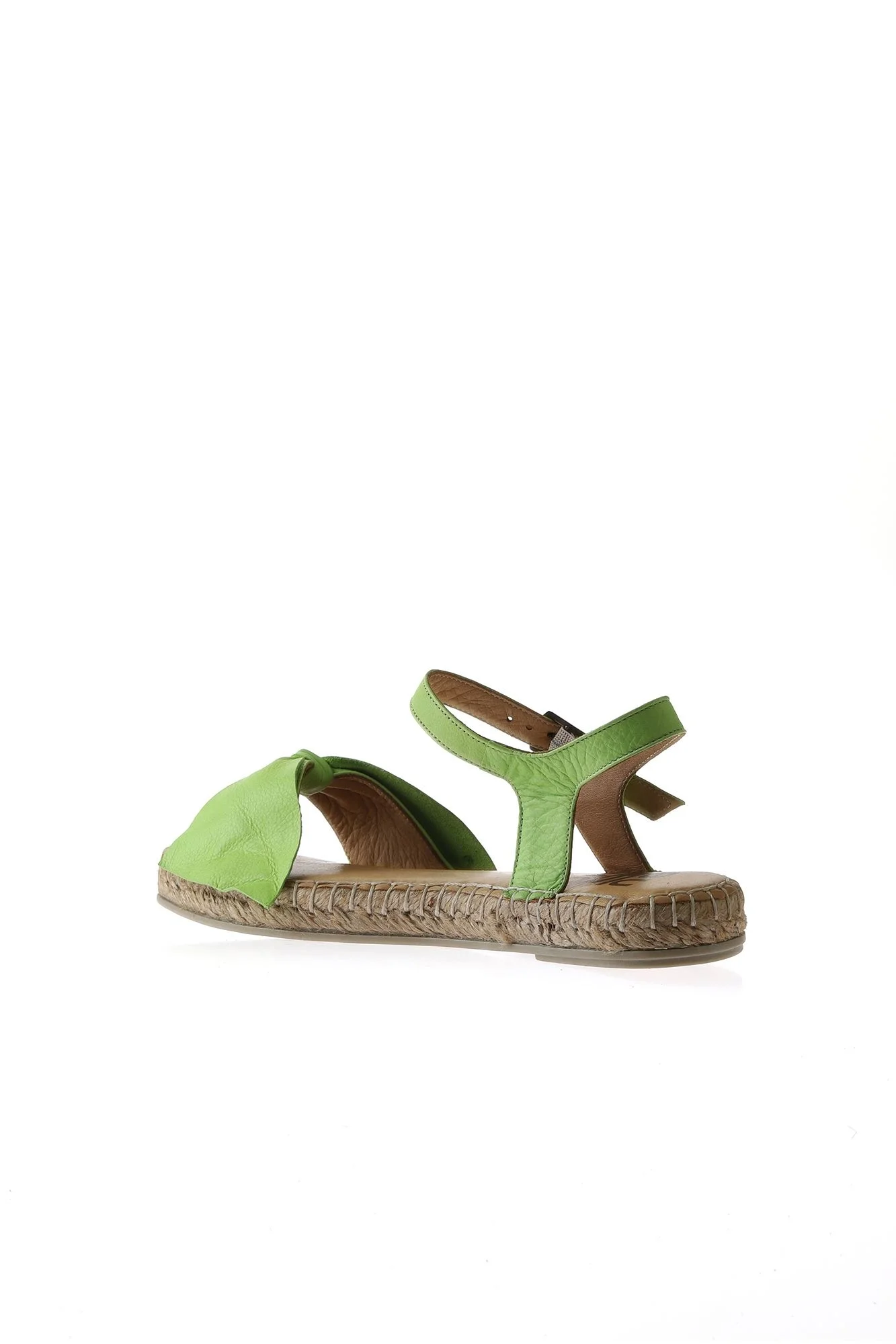 Yeşil Deri Kadın Espadril Sandalet