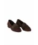 Siyah Deri Kadın Loafer