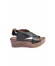 Shoes Siyah Khv-bej Deri Kadın Dolgu Topuklu Sandalet 01wl3402