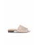 Shoes Gri Deri Kadın Topuklu Terlik 01wn5101