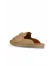 Bej Deri Kadın Espadril Terlik