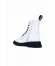 Beyaz Deri Kadın Düz Bot