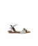 Beyaz Deri Kadın Düz Sandalet