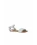 Beyaz Deri Kadın Düz Sandalet