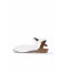 Beyaz Deri Kadın Düz Sandalet