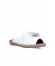 Beyaz Deri Kadın Espadril Terlik