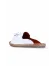 Beyaz Deri Kadın Espadril Terlik