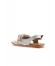 Beyaz Deri Kadın Parmak Arası Sandalet