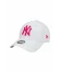 Beyaz New Era New Era Şapka - Wmns Metallic Logo 9FORTY New York Yankees