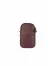 Bordo Koyu Deri Unisex Telefon Çantası
