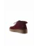 Bordo Süet Kadın Düz Bot