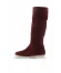 Bordo Süet Kadın Düz Çizme