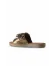 Bronz Parlak Deri Kadın Espadril Terlik