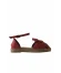 Fuşya Deri Kadın Espadril Sandalet
