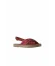 Fuşya Deri Kadın Espadril Sandalet
