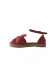 Fuşya Deri Kadın Espadril Sandalet