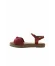 Fuşya Deri Kadın Espadril Sandalet