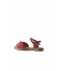 Fuşya Deri Kadın Espadril Sandalet
