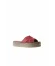 Fuşya Deri Kadın Espadril Terlik