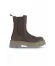 Gri Deri Kadın Dolgu Topuklu Bot