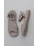 Gri Deri Kadın Düz Sandalet