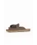 Gri Deri Kadın Espadril Terlik