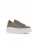 Gri Deri Kadın Sneakers
