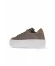 Gri Deri Kadın Sneakers