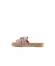 Gül Kurusu Deri Kadın Espadril Terlik