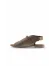 Gümüş Deri Kadın Düz Sandalet