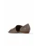Gümüş Deri Kadın Düz Sandalet