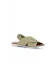 Haki Deri Kadın Düz Sandalet