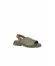 Haki Deri Kadın Düz Sandalet