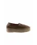 Kahverengi Deri Kadın Espadril Babet