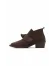 Kahverengi Nubuk Kadın Topuklu Bot