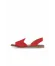 Kırmızı Alf Süet Kadın Düz Sandalet