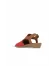 Kırmızı Deri Kadın Düz Sandalet
