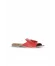 Kırmızı Deri Kadın Düz Sandalet