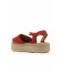 Kırmızı Deri Kadın Espadril Sandalet