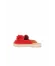 Kırmızı Deri Kadın Espadril Terlik