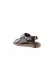 Kurşun Parlak Deri Kadın Sandalet