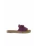 Lila Deri Kadın Espadril Terlik