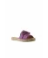 Lila Deri Kadın Espadril Terlik